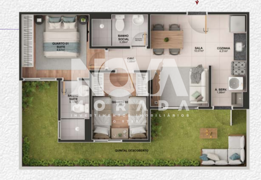 Apartamento à venda com 2 quartos, 42m² - Foto 4