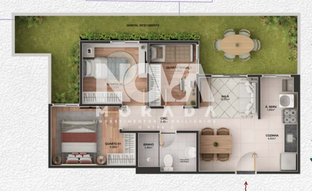 Apartamento à venda com 2 quartos, 42m² - Foto 6