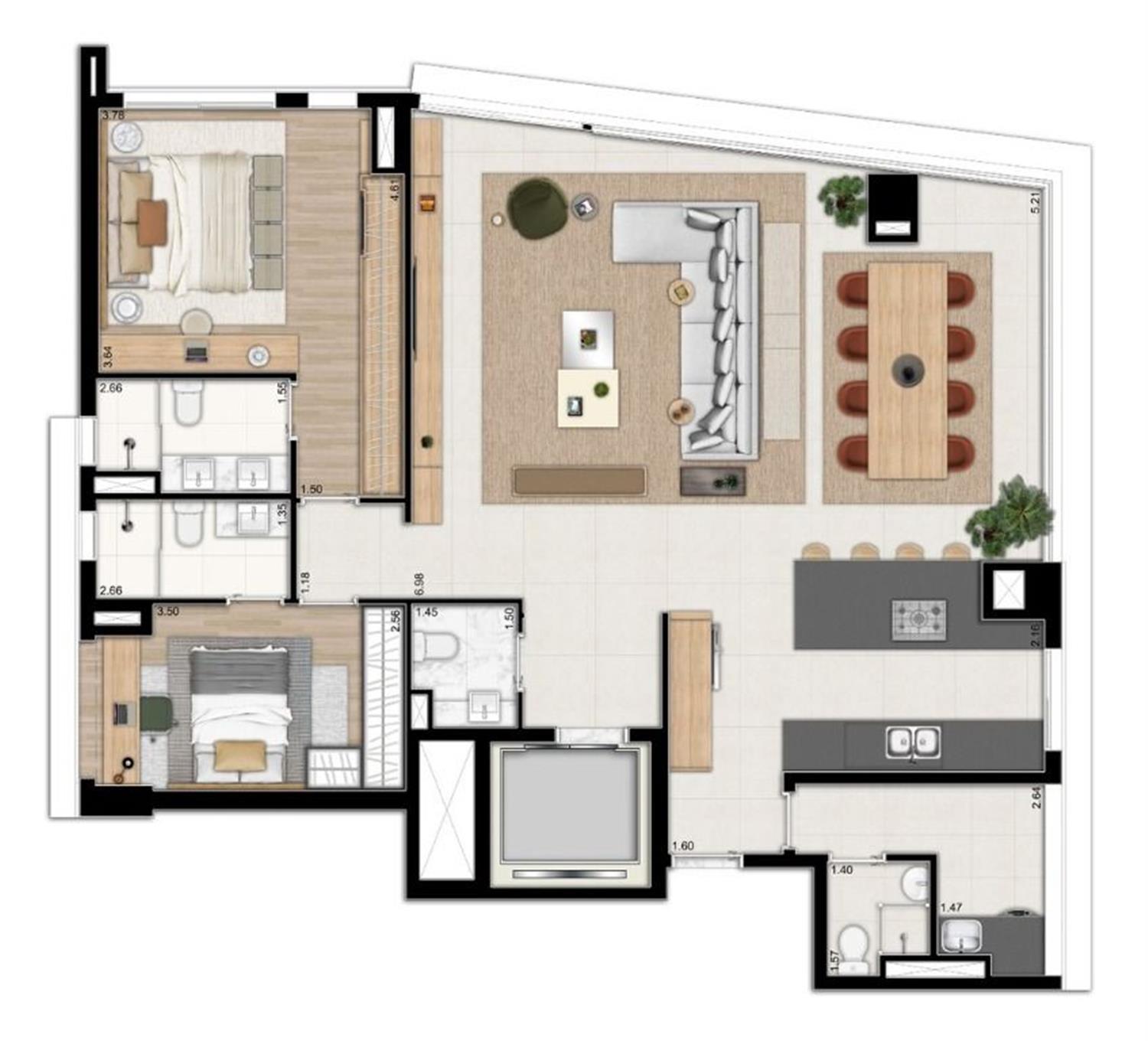 Apartamento, 3 quartos, 142 m² - Foto 3