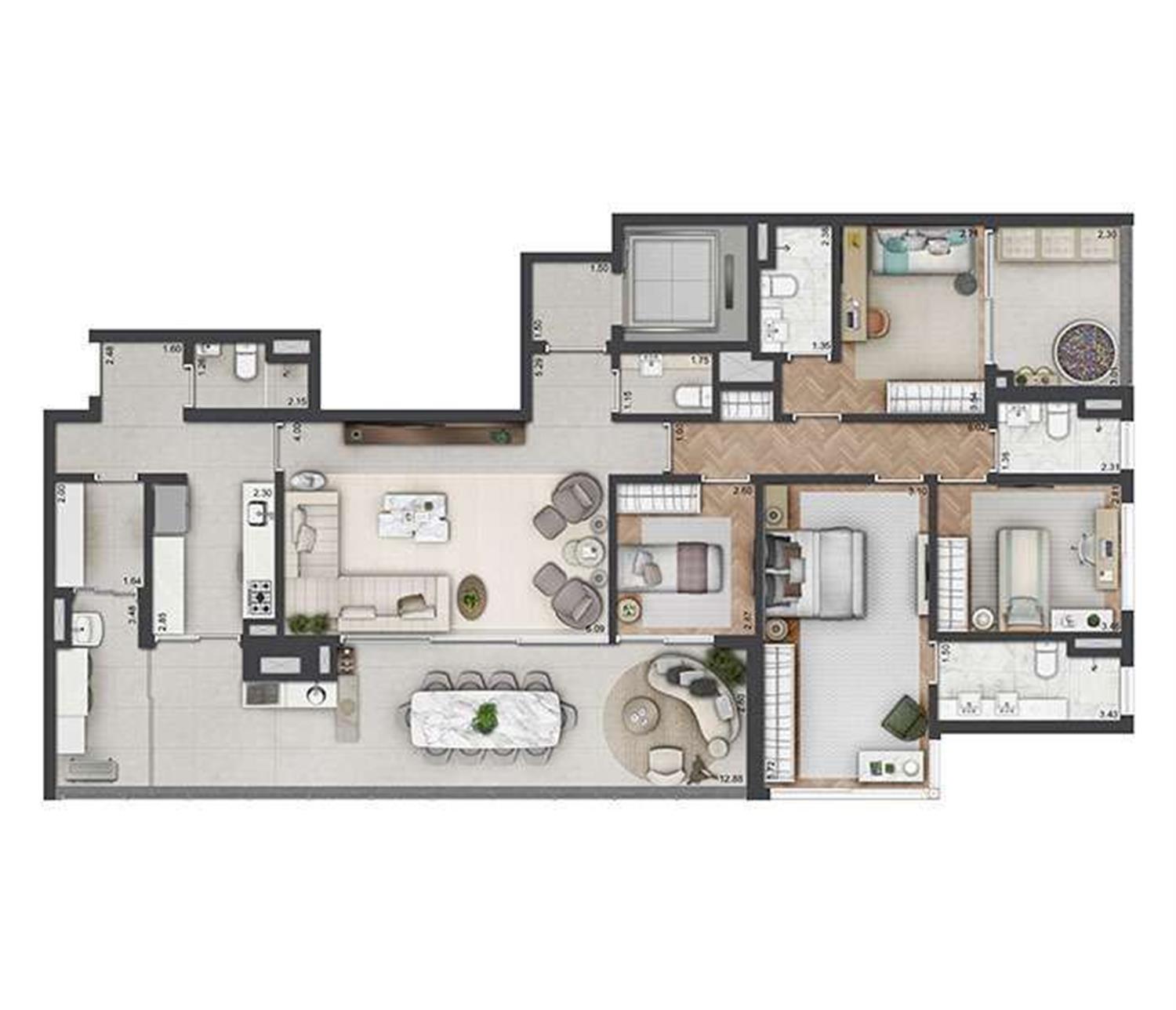 Apartamento, 3 quartos, 186 m² - Foto 21