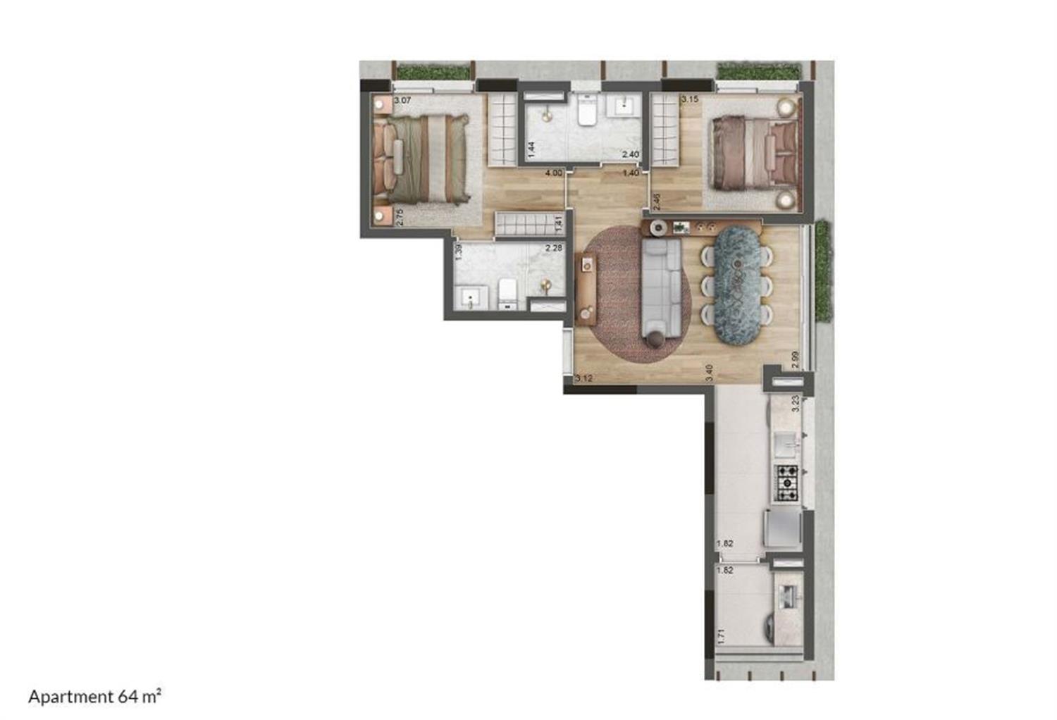 Apartamento, 2 quartos, 95 m² - Foto 21