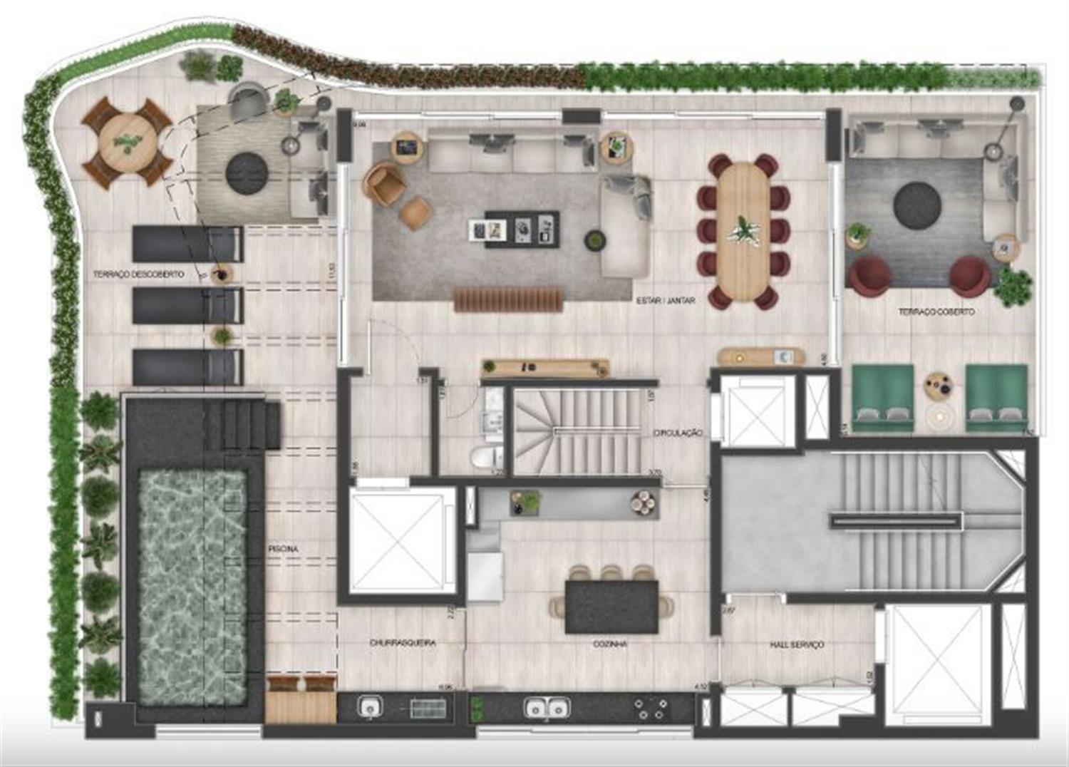 Cobertura, 4 quartos, 398 m² - Foto 3