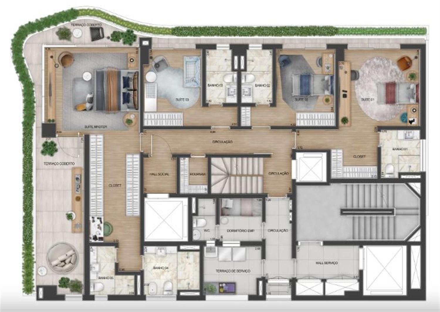Cobertura, 4 quartos, 398 m² - Foto 2
