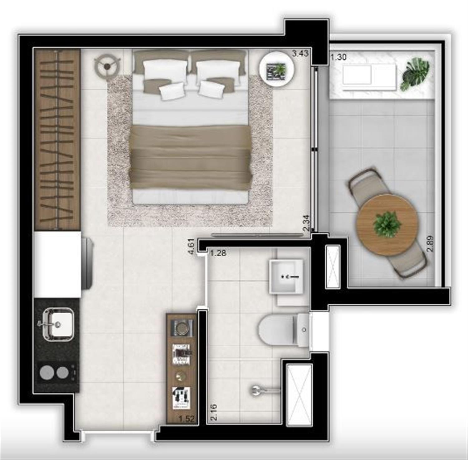 Apartamento, 1 quarto, 24 m² - Foto 9
