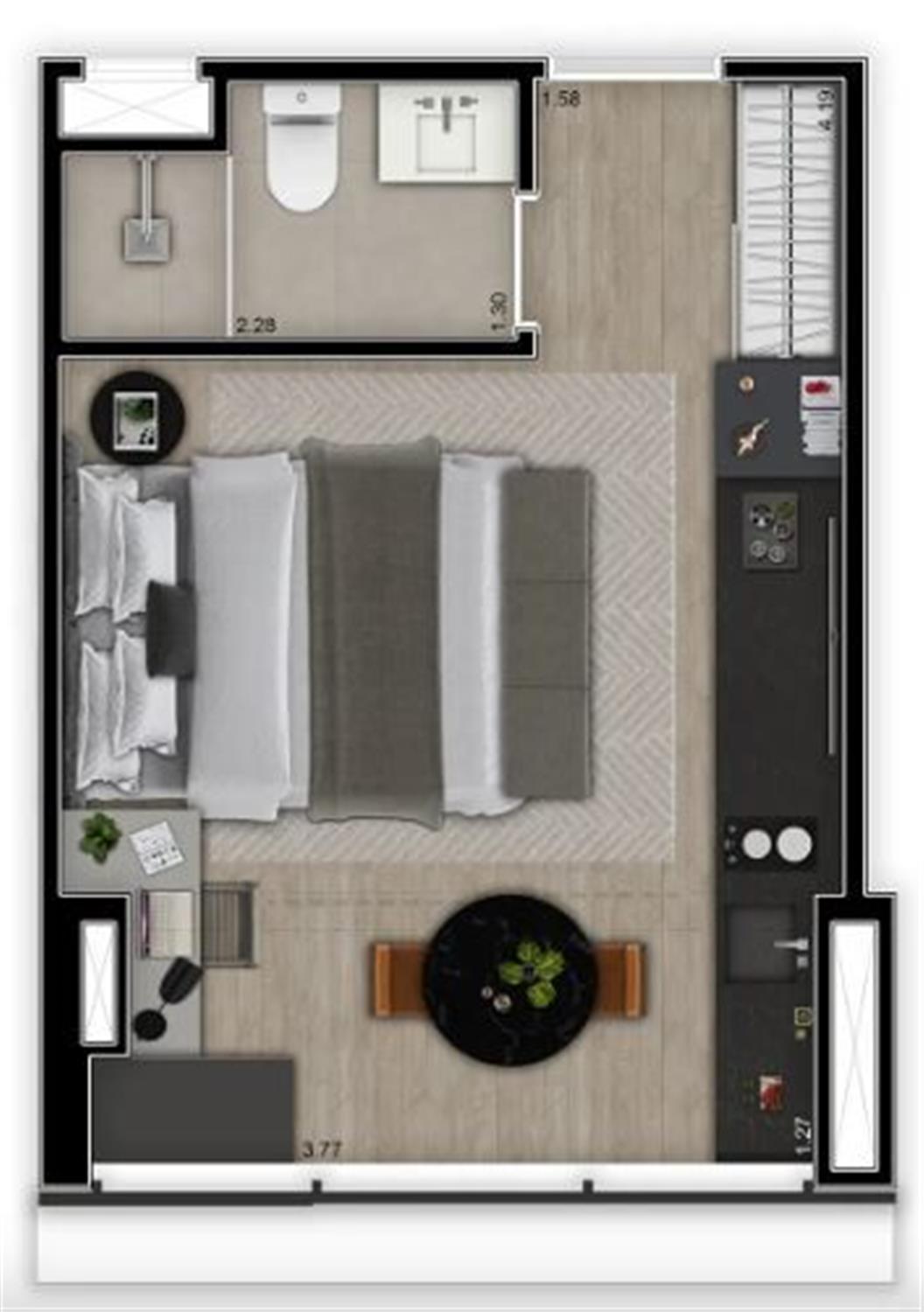 Apartamento, 1 quarto, 25 m² - Foto 7
