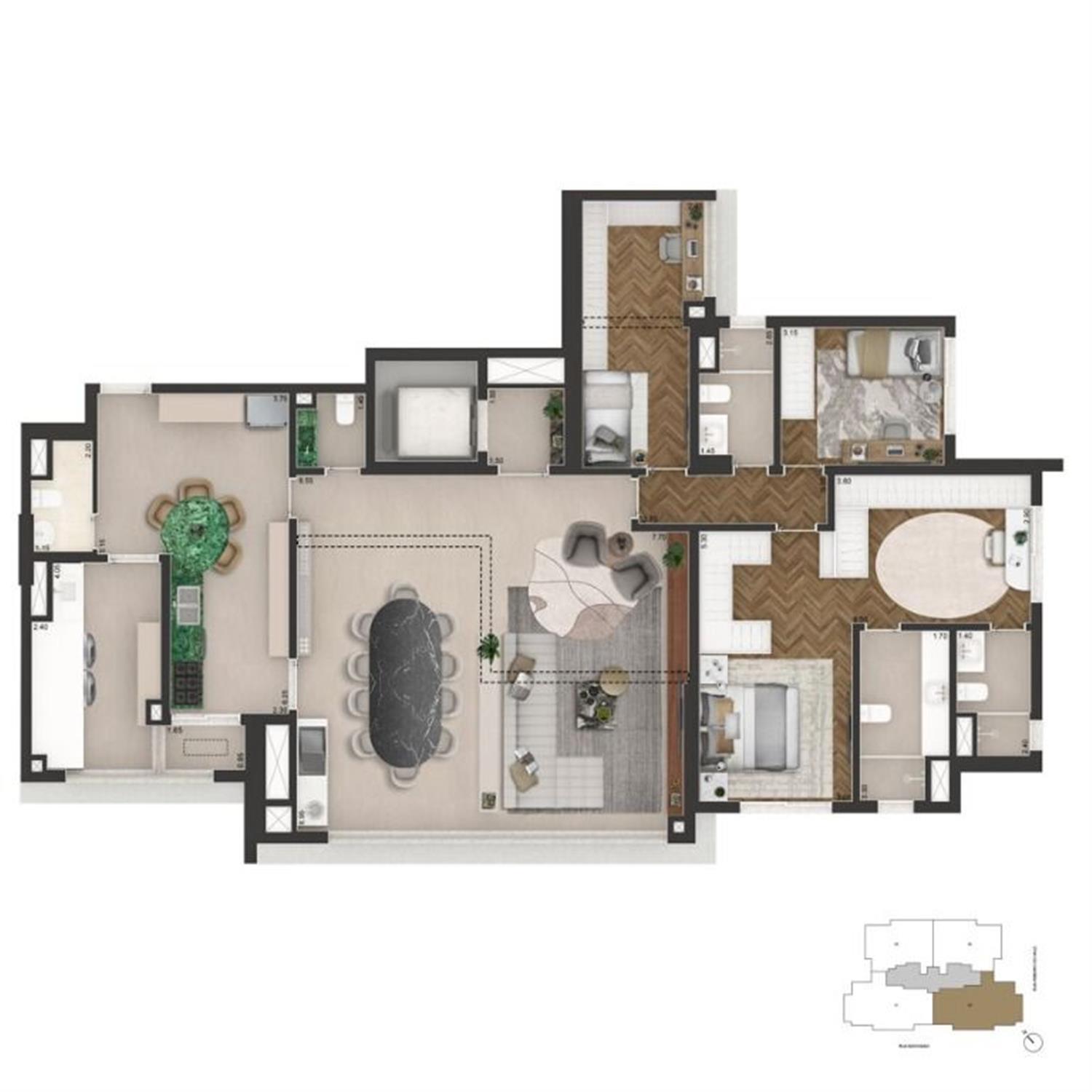 Apartamento, 3 quartos, 178 m² - Foto 10