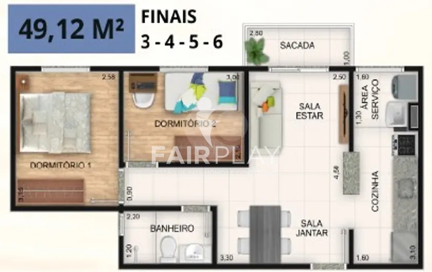 Apartamento, 2 quartos, 48 m² - Foto 4