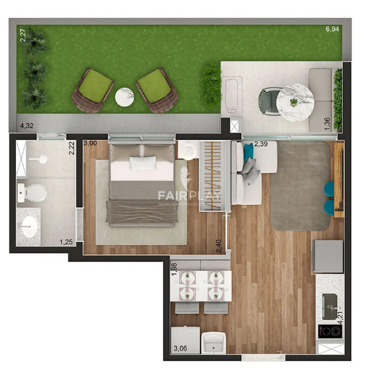 Apartamento, 1 quarto, 31 m² - Foto 2