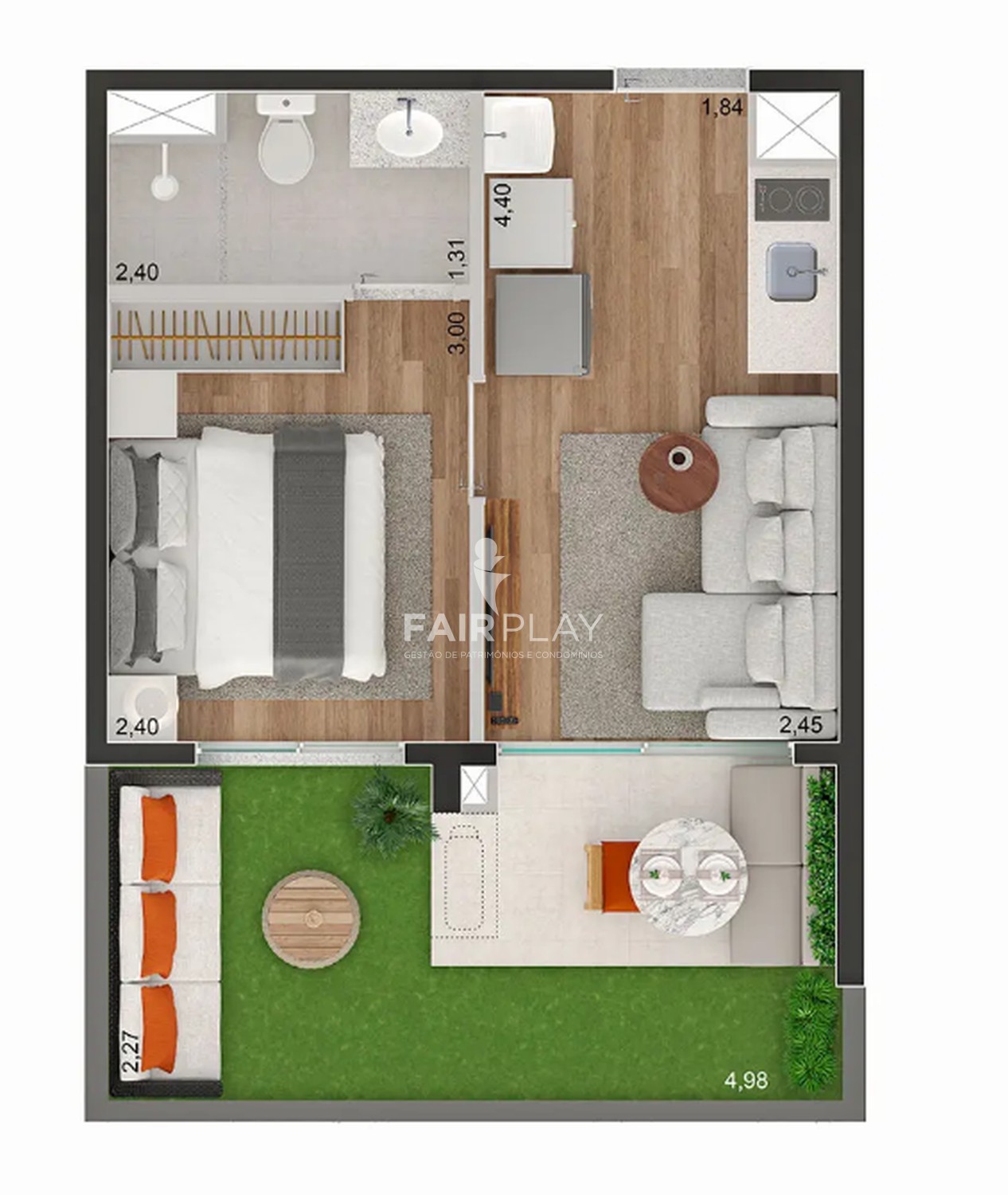 Apartamento, 1 quarto, 31 m² - Foto 3