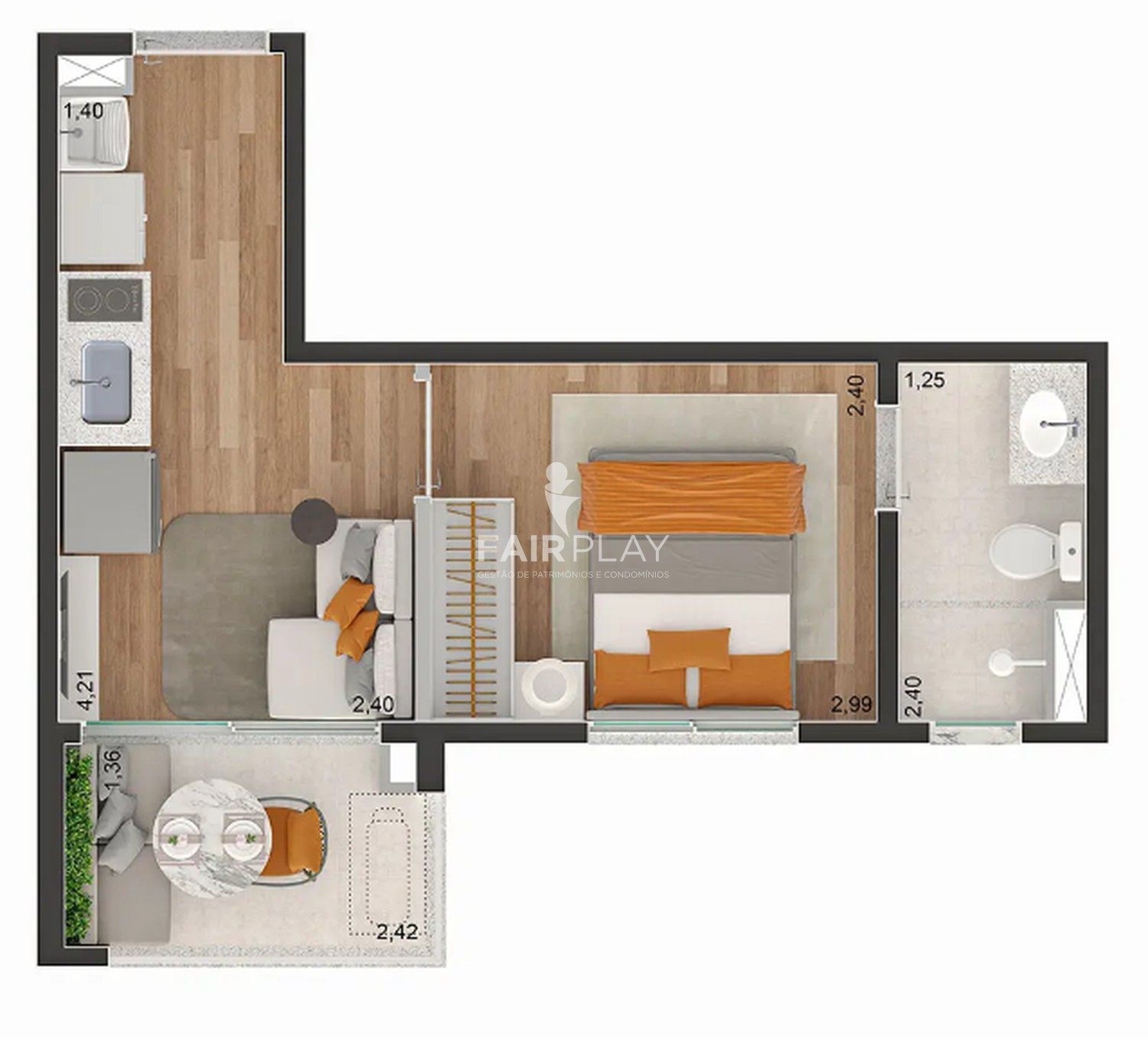 Apartamento, 1 quarto, 31 m² - Foto 7