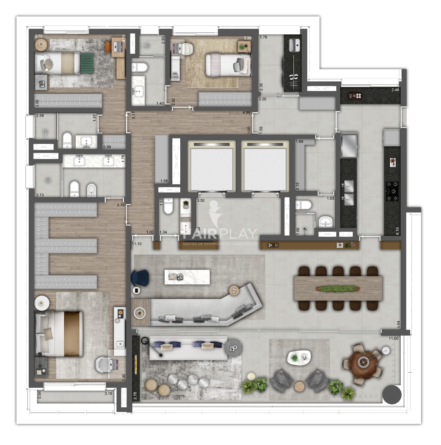 Apartamento, 3 quartos, 240 m² - Foto 28